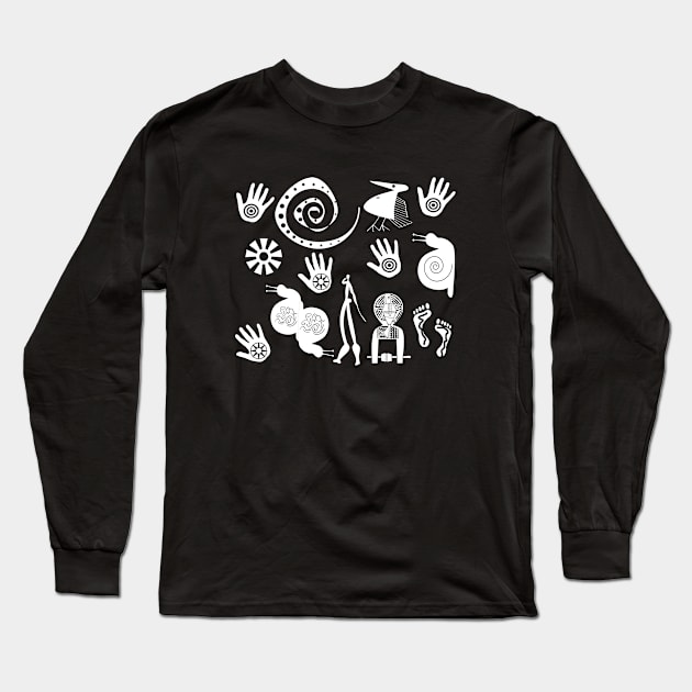 african tribal pattern Long Sleeve T-Shirt by omitay